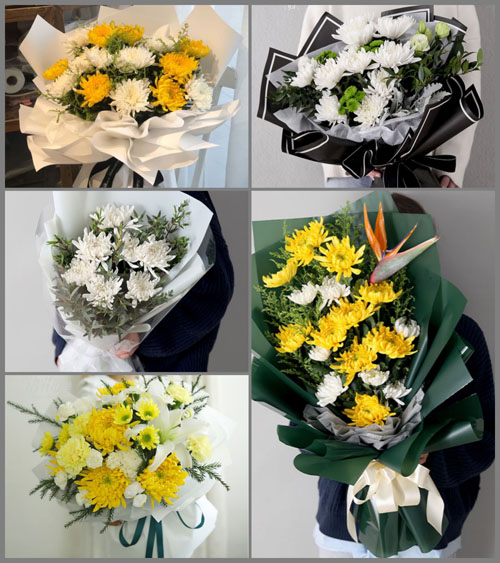 山东青岛平度市古岘镇一里村白事花束代送